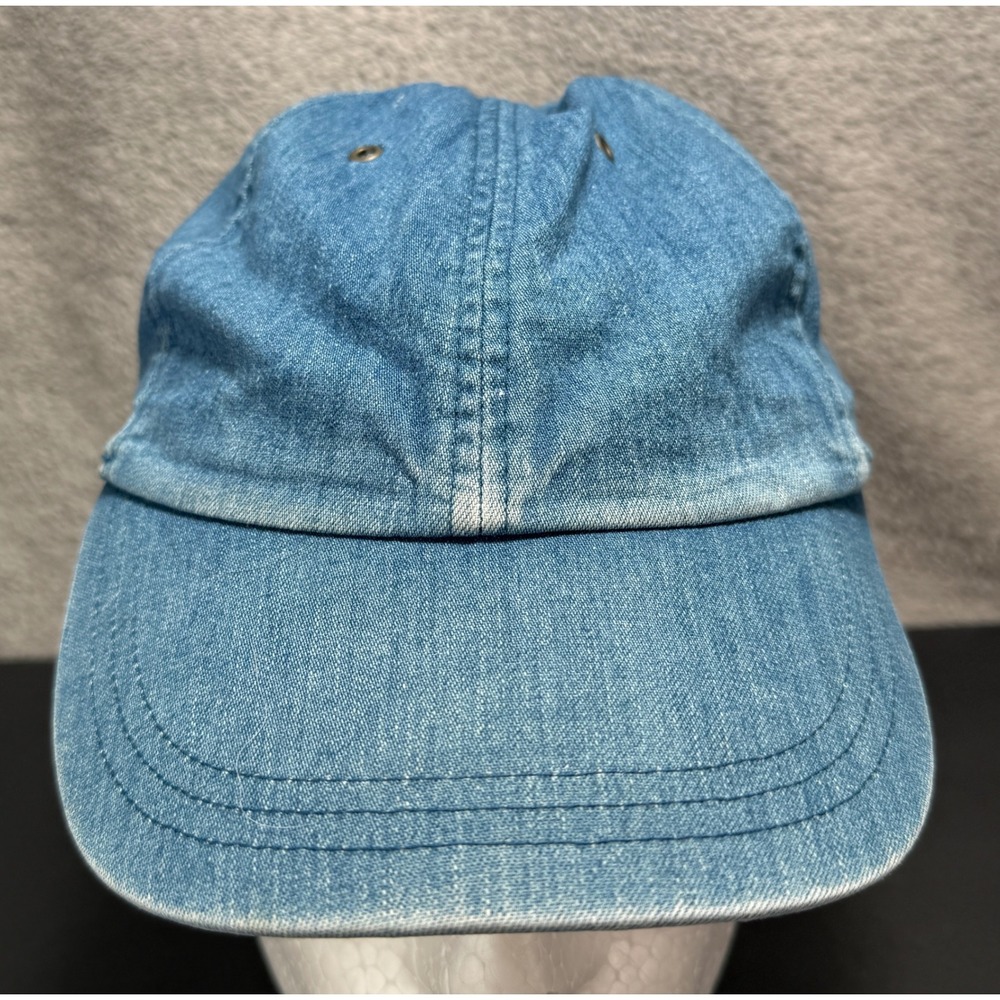 GAP Baseball Cap Unisex M/L Blue Denim Adjustable Strapback Dad Hat 164623-90-1